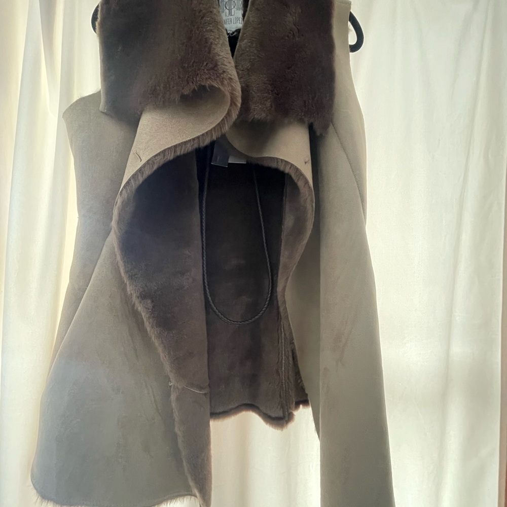 Jennifer Lopez Brown Suede Vest